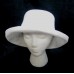  s White Bucket Hat Inside String Adjustment Wide Turned Brim Beach Cloche eb-46779630